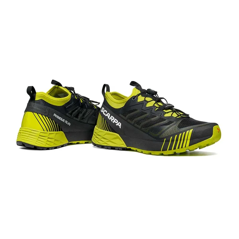 Scarpa Mens Ribelle Run Shoes - Black-Lime-2